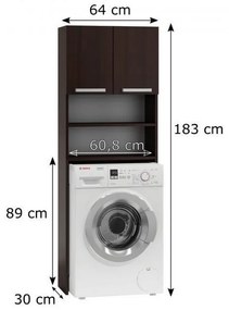 Milanga Pralka P fürdőszoba szekrény, wenge