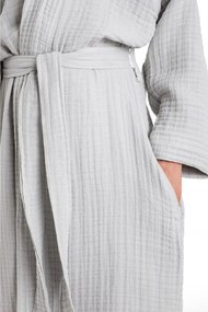 Szürke muszlin gyerek fürdőköpeny 5-6 év Muslin – Foutastic