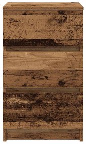 antik fa éjjeliszekrény 3 fiókkal 39x35x65 cm