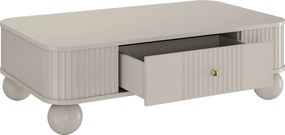 Vesper dohányzóasztal 103x60 cm fiókkal – kasmír arany fogantyúkkal, gömb lábakkal