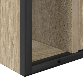 2 darabos fürdőszoba szekrény szett Sonoma tölgyből készült mérnöki faforgácsból
