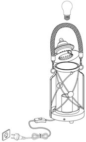 Eglo 49284 - Asztali lámpa  BRADFORD 1xE27/60W/230V