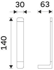 NIMCO MAC 29055R-90 - WC-papír tartó MAYA matt fekete