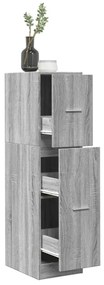 betonszürke szerelt fa patikaszekrény 30 x 41 x 118 cm