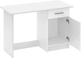 Univerzális PC asztal, fehér, SIRISS NEW