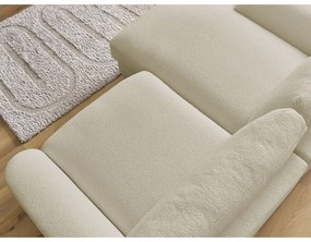 Bézs buklé sarokkanapé (bal oldali-heverő résszel) Leonore – Bobochic Paris