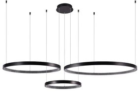 LED Csillár zsinóron 3xLED/19W/230V 3000K fekete