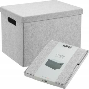 Tároló Doboz Összecsukható Doboz Fedéllel Szürke 36x26x27cm
