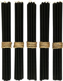 Fekete rituális gyertya mágikus viasz hosszú сienkie 35min 20cm 50db