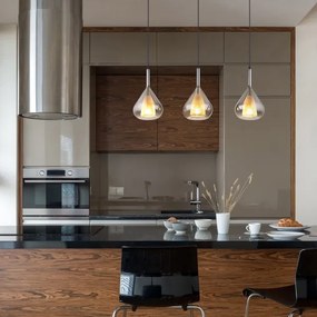 Globo 15542-3 - Csillár zsinóron GEEKY 3xE27/60W/230V fekete