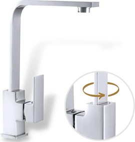 Gamma Moon, szabadon álló mosogató csaptelep, fényes króm, GMA-BNK-CH