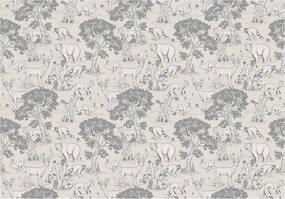 Flizelin fotótapéta Erdei állatok Fekete-fehér erdő vázlat 250x175 +ragasztó