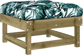 vidaXL impregnált fenyőfa kerti lábzsámoly párnával