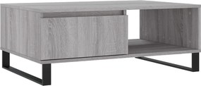 vidaXL szürke sonoma szerelt fa dohányzóasztal 90 x 60 x 35 cm
