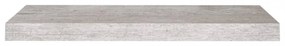 betonszürke MDF lebegő fali polc 60 x 23,5 x 3,8 cm