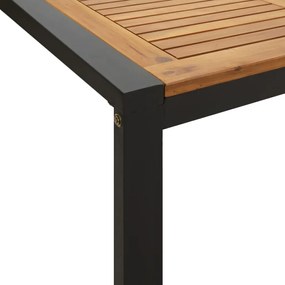 tömör akácfa kerti asztal U-alakú lábakkal 200 x 90 x 75 cm