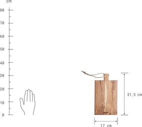 CUTTING CREW kis méretű vágódeszka akasztóval 31 cm