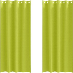 vidaXL Fekete Függöny Gyűrűkkel 2 pcs Zöld 245 x 140 cm Poliészter