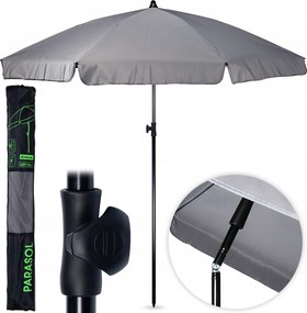 Kerti napernyő védő vízálló szürke állítható törhető 185 cm