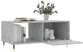 vidaXL betonszürke szerelt fa dohányzóasztal 90 x 50 x 40 cm