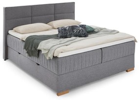 Szürke ágyneműtartós boxspring ágy 160x200 cm Tambo – Meise Möbel