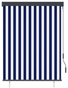 kék és fehér kültéri roló 120 x 250 cm