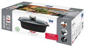 Elo 84932 Sütőedény üveg fedéllel és aromafogantyúval Alucast 40 x 22 cm