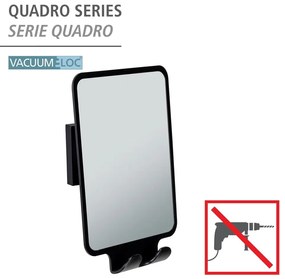 Kozmetikai tükör fogassal 14x19.5 cm Quadro Black – Wenko