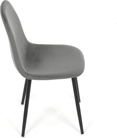 CT-V2971 GREY4 szürke bársony étkezőszék