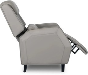 Elegáns Dönthető Relaxfotel Szürke Eco-bőr Kárpittal. VIPER