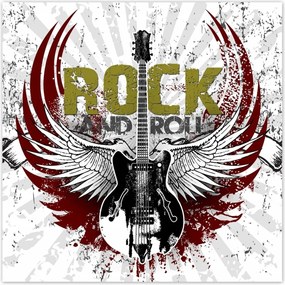 Poszterek 70x70 Rock And Roll Gitár
