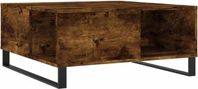 vidaXL füstös tölgy színű fatermék dohányzóasztal 80x80x36,5 cm