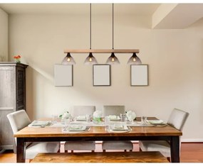 Globo 15544-4H - Csillár zsinóron LINDI 4xE14/15W/230V