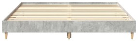 betonszürke szerelt fa ágykeret matrac nélkül 160x200 cm