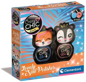 Crazy Chic Lovely Tigers csillámos körömlakk szett Clementoni