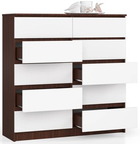 Komód Kapil III (wenge + fehér). Akció -15%. 1069149
