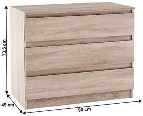 HANY NEW 003 komód, sonoma tölgy