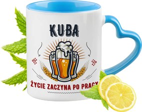 Kuba Kék Bögre Szív Alakú Füllel Kávé Ajándék