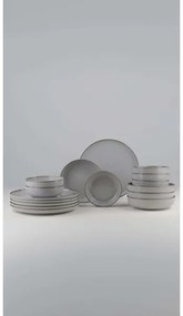 18 darabos szürke porcelán étkészlet