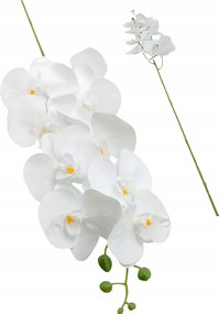 Orchidea Mesterséges Mint Élő 100cm Fehér Nagy Ág Dekoráció Kompozíció