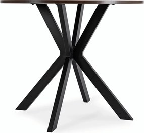 Étkezőasztal 80 cm méretben, dió/fekete színben LAUREN