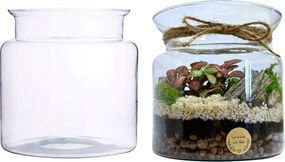 Befőttesüveg Erdő Befőttesüveg erdő üveg váza dekoráció H:15cm D:15cm