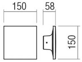 Redo 90371 - LED kültéri fali lámpatest AURA LED/8W/230V 3000K IP65 antracitszürke