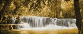 Kép - Vízesés, vintage (120x50 cm)