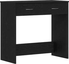 vidaXL Asztal fiókkal tárolóval Fekete tölgy 80 x 40 x 75 cm Faanyag