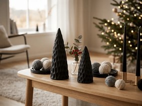 Karácsonyi dekoráció NOELIX fenyőfa 16 cm, fekete