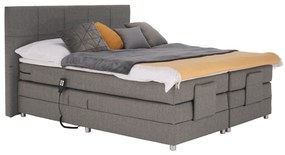 Elektromos állítható ágy, boxspring, szürke, 160x200, MURKO NEW