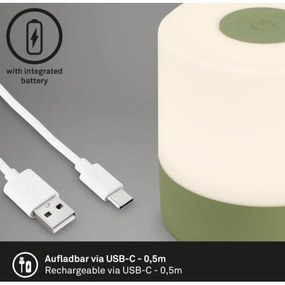 Briloner 7461019 - LED Dimmelhető Asztali lámpa tölthető LED/2W/5V IP44 zöld