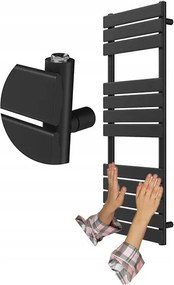 Fürdőszobai Radiátor Fekete Létra 120x50 cm Radiátor Modern Oslo