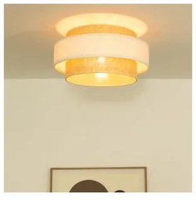 Mennyezeti lámpa BOHO 1xE27/60W/230V Ø 40 cm krémszínű/juta